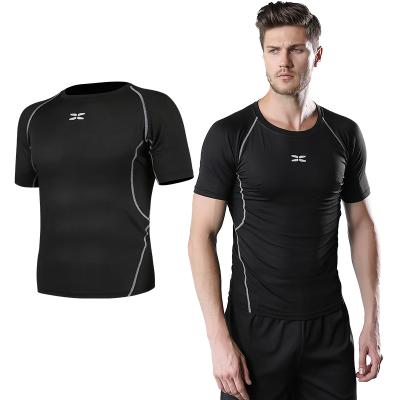 China Hot Sale QUICK DRY Fitness Short Men's Gym Muscle Dry Fit Waffle Cotton Sleeve T-Shirt T-shirt for sale