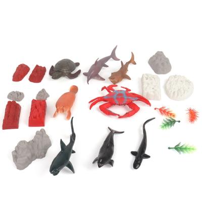 China 3-14 Years Old 2022 New Style Animal Plastic Sea Creature Toys For Children Animals Figures Included Card Storage Box Packing for sale