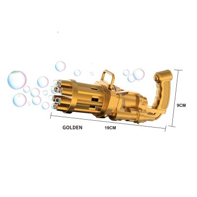 China GATLING Bubble Machine 19cm 8holes Gatling Bubble Machine Electric TOY BUBBLE GUN BUBBLE GUN For Kids Family Party Beach Outdoors for sale