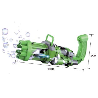 China Electric TOY GUN Machine Bubble Gatling Machine 8 Holes 19cm Bubble Gatling Gun Toy For Kids for sale