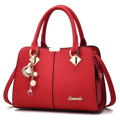 China Fashion Top Sale Decoration Casual Cute Pendant Bags Women Red Handbags With Detachable Strap for sale