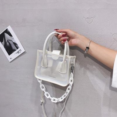 China Fashion Fahion Cute Dust Transparent Bags Women Handbags Shoulder Clear PVC Handbags 2021 for sale