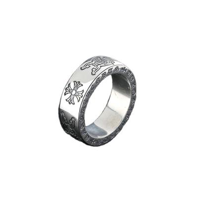 China The Other Chromehearts Double Dagger Crosin Sword Cross European Hip-hop Silver Ring Thai Saint Cruciform Men's and Women's and American for sale