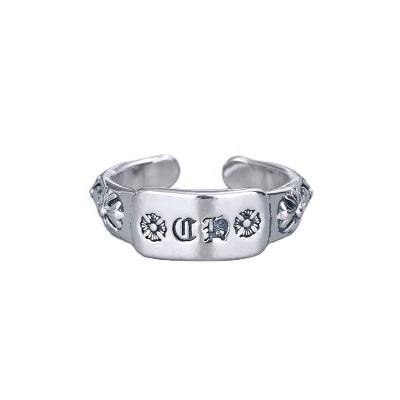 China Other Chromehearts Cross Flower Ring Thai Silver Japan and South Korea Opening Personality Shape Men's Valentine's Day Gift for sale