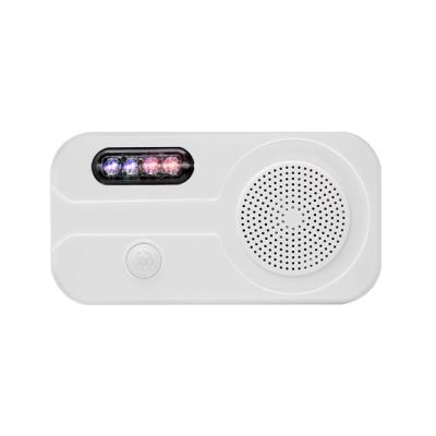 China Auto Mount Loudspeaker Wall Mount LED Flashing Light Voice Motion Detector Outdoor Waterproof Speaker Mp3 for sale