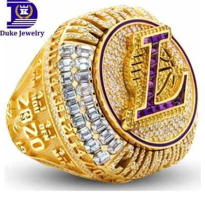 China DUKE 1-SET 6 PCS CLASSIC Ready Current Basketball Championship Rings 2000 2001 2002 2009 2010,2020 Lakers With Wooden Box for sale