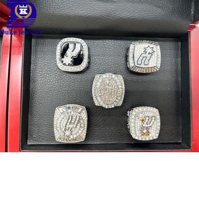 China DUKE 1 SET 5-PCS CLASSIC Sports Basketball Rings 1999 2003 2005 2007 2014 San Antonio Spurs Championship Rings With Wooden Box for sale