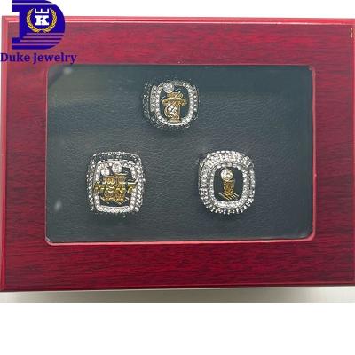 China CLASSIC DUKE 1 SET 3-PCS SET Ready Running N BA Heat Team Basketball Championship Ring With Wooden Box for sale