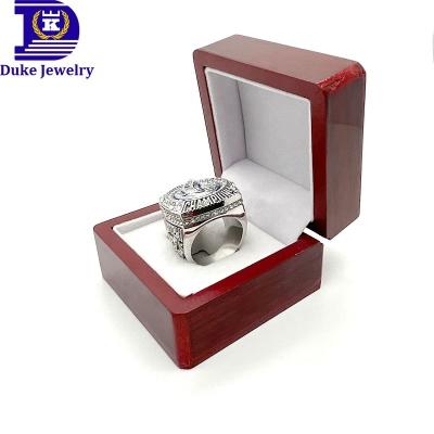 China 100% DUKE Stock Jewelry Packaging Fantasy Eco-Friendly Wooden Ring Boxes for sale