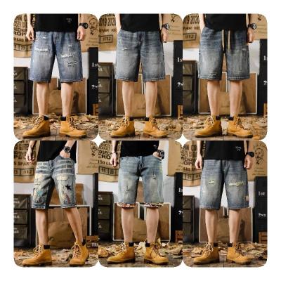 China Breathable Men's Solid Color Casual Denim Shorts Board Shorts Casual Beach Shorts for sale