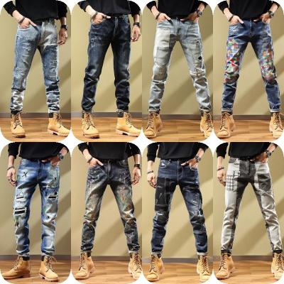 China Breathable new summer men's loose jeans large size straight casual pants wholesale for sale