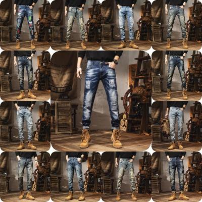 China Factory Wholesale Cheap High Quality Men's Straight Leg Jeans Breathable Men's Ripped Jeans for sale