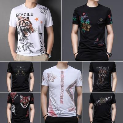 China Good Quality Anti-Wrinkle High Quality Hot Selling Men's Hip-Hop T-shirts Looses Short Sleeve Men's T-shirts Factory Wholesale for sale