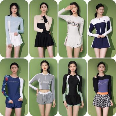 China New Arrival Windproof Women's Long Sleeve Swimsuit, 2 Piece UV Sun Protection Sets, Summer Sporty Swimwear for sale