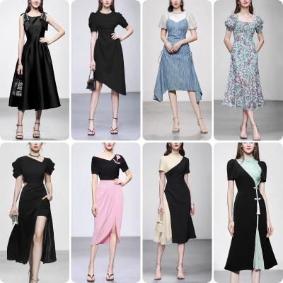 China New goddess fan dress fashion high-end temperament casual dress anti-static slim dress for sale