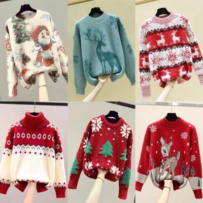 China Anti-pilling to sell wholesale women ladies sweater knitted sweater women winter ladies Christmas sweater for sale