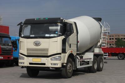 中国 FAW Jiefang Concrete Mixer Truck J6P 350HP 6X4 Flat Top Cab 4.7m3 Tank Automatic Air Conditioning 販売のため