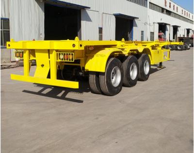 China De Aanhangwagens Flatbed Gooseneck van de staal Tweede Hand het Semi Vervoer van de Skelet Semi Aanhangwagen Te koop