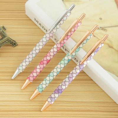 China office & Medium Ballpoint Pen School Ballpoint Pen Metal Retractable Black Ink Ballpoint Pens Sequin Ballpoint Pens Glitter for sale