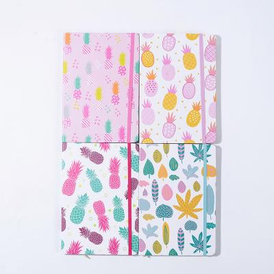 China 2021 Hardcover Book A5 Cover Notebook Fashion Design Casebound Ordered Notepad Elastic Band Diary For School for sale