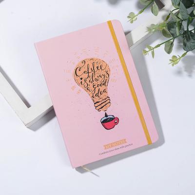 China 2021 Hardcover Book A5 Cover Notebook Fashion Design Casebound Ordered Notepad Elastic Band Diary For School for sale