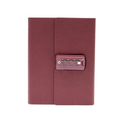 China Luxury Hardcover Planner Combination Lock Organizer A5 PU Hardcover Notebooks with Custom LOGO 6 Ring Sort Box Code Lock Deboss Journal for sale