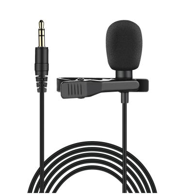 China High Quality Portable Headset Microphone Lapel Microphone 3.5mm Lavalier Cable Clip on Microphone for Phone and Laptop Mini Microphone for sale