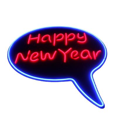 China Safe 2022 Happy New Year Neon Sign RTS Acrylic Led Outdoor Sign Luminous Custom Neon Sign for sale