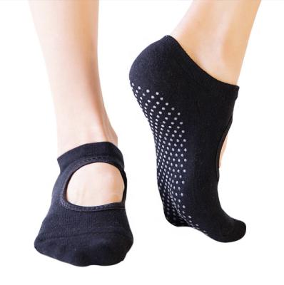 China High Quality Anti-Slip Women Pilates Boots Anti-Slip Breathable Backless Yoga Socks Ankle Ladies Ballet Dance Sports Socks For Fitness Gym for sale