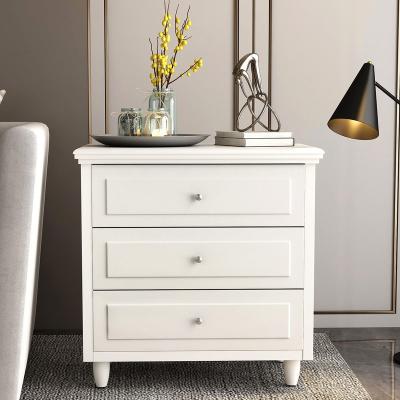 China With Nightstands 3 Drawer Modern Wooden Nightstand with 4 Drawers, for Bedroom, Office, Living Room, White, 13