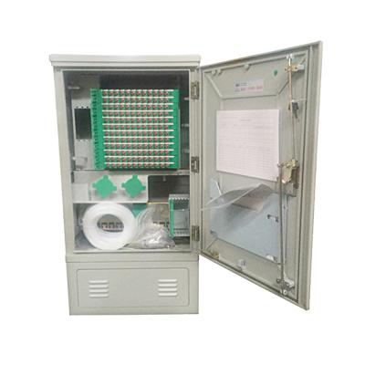 China Network Huijue FTTH 144 Core Cross Connect Telecommunication Equipment SMC Core IP55 144 Fiber Optic Outdoor Waterproof Cabinets ODF Cabinet for sale