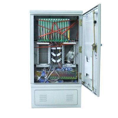 China Network Huijue FTTH 288 Core Fiber Optic Cabinets SMC Fiber Distribution Cross Patch Cabinet Fiber Optic ftth Distribution for sale