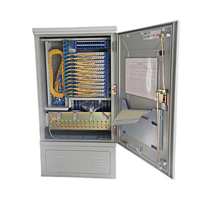 China Network Huijue FTTH 576 Core Distribution Cabinet Core IP55 576 Fiber Optic Outdoor Waterproof ODF ODB Fiber Optic Cabinet for sale