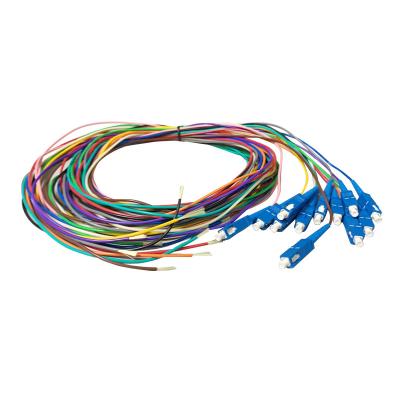 China FTTH FTTB FTTC 8-12 Color Coded Pigtail 12F SC APC Pigtail 12 Fiber Optic Fiber Pigtails for sale