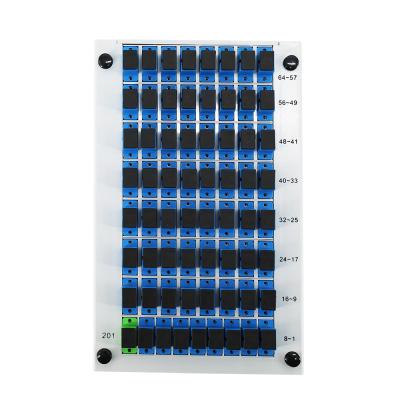 China FTTH FTTH 0.9mm gpon 1x128 PLC splitter sc UPC, inserting diskoptic fiber splitter for sale