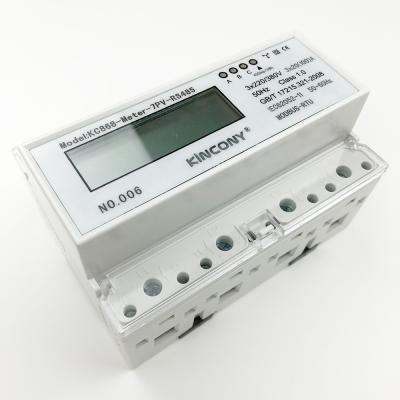 China Three Phase Active Ligth Weight Watt Hour Meter Power Energy Meter RS485 Modbus RUT DIN Rail Install for sale