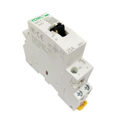 China Modular AC Contactor With Manual Control Switch By DIN Rail Mount 2P 2NO 25A 220V/230V 50/60HZ For DIY Smart Home Automation WCT25M for sale