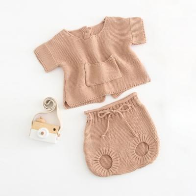 China Breathable Small Pockets Color Baby Suit Pure Cotton Knitted Outwear for sale