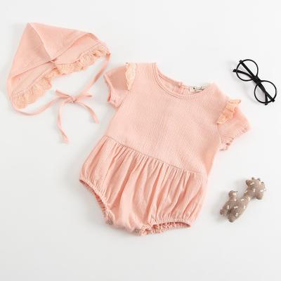 China Breathble Angou Comfortable New Style Summer While Baby Clothes Romper Newborn Baby Knitted Romper for sale