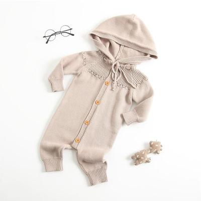 China Autumn Cozy Breathble Infants Long Sleeve Baby Sweater Romper Overalls Cotton for sale