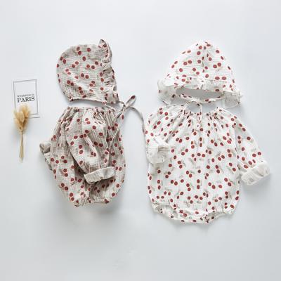 China Breathble Newarrival Cozy Newborn Girls Rompers Floral Baby Jumpsuit Spring for sale