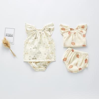 China Summer Babies Antibacterial Clothes Set Cotton T-shirt Shorts Outfit for sale