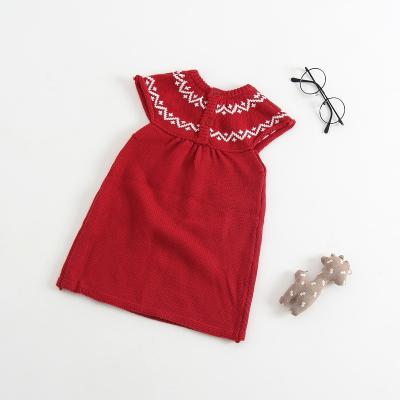 China Korean Breathable Autumn Knit New Born Baby Girl Skirt Dress for sale