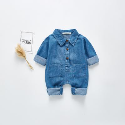 China 2020 Comfortable Breathble Baby Boy Girl Jeans Pants Romper Overalls for sale