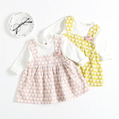 China Autumn New Born Baby Girl Princess Skirt Custom Knitted Breathable Dress for sale