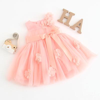 China Breathble Baby Pink Formal Dress Baby Butterfly Suit Comfy Rompers Contton for sale