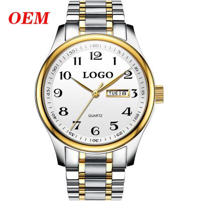 China Cheap Business Men Wristwatches Date Logo Quartz Complete Calendar Watch Stainless Steel Automatic Custom Waterproof Sports for sale