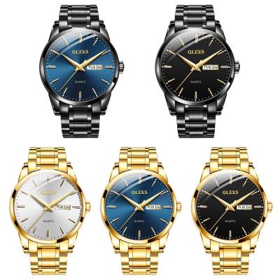 China Automatic date 2020 brand fashion gold luxury sports waterproof stainless steel quartz day date men's OEM custom wristwatch for sale