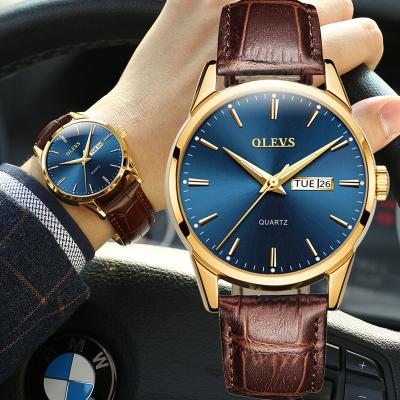 China Wholesale Date OEM Logo Watch Men Fashion Luxury Leather Factory Automatic Custom Supplier Watches Waterproof Quartz Man Watches for sale