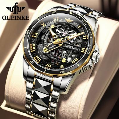 China Luxury Sapphire Imported Movement Supplier Automatic Tungsten Steel Skeleton Mechanical Mens Watches Automatic Date Brand Wristwatch for sale